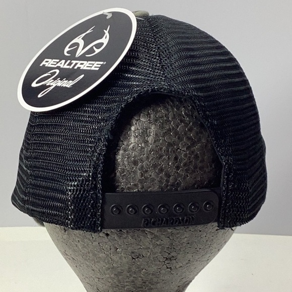 NWT Realtree “Backwoods Mafia” Camouflage and Black Mesh Baseball Cap - Picture 3 of 8